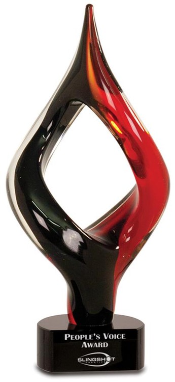 Red/Black Twist Art Glass 2