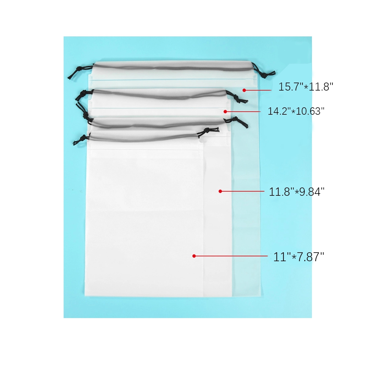 Transparent Frosted Drawstring  Bag 1