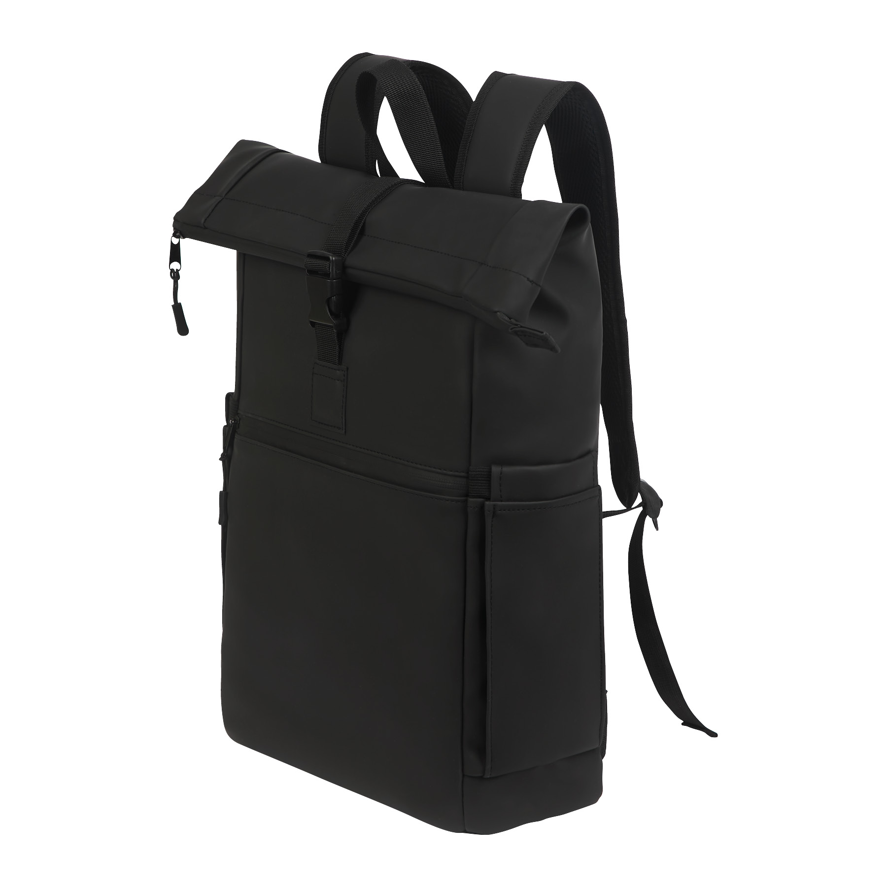 Casey PU Roll-Top Laptop Backpack 28