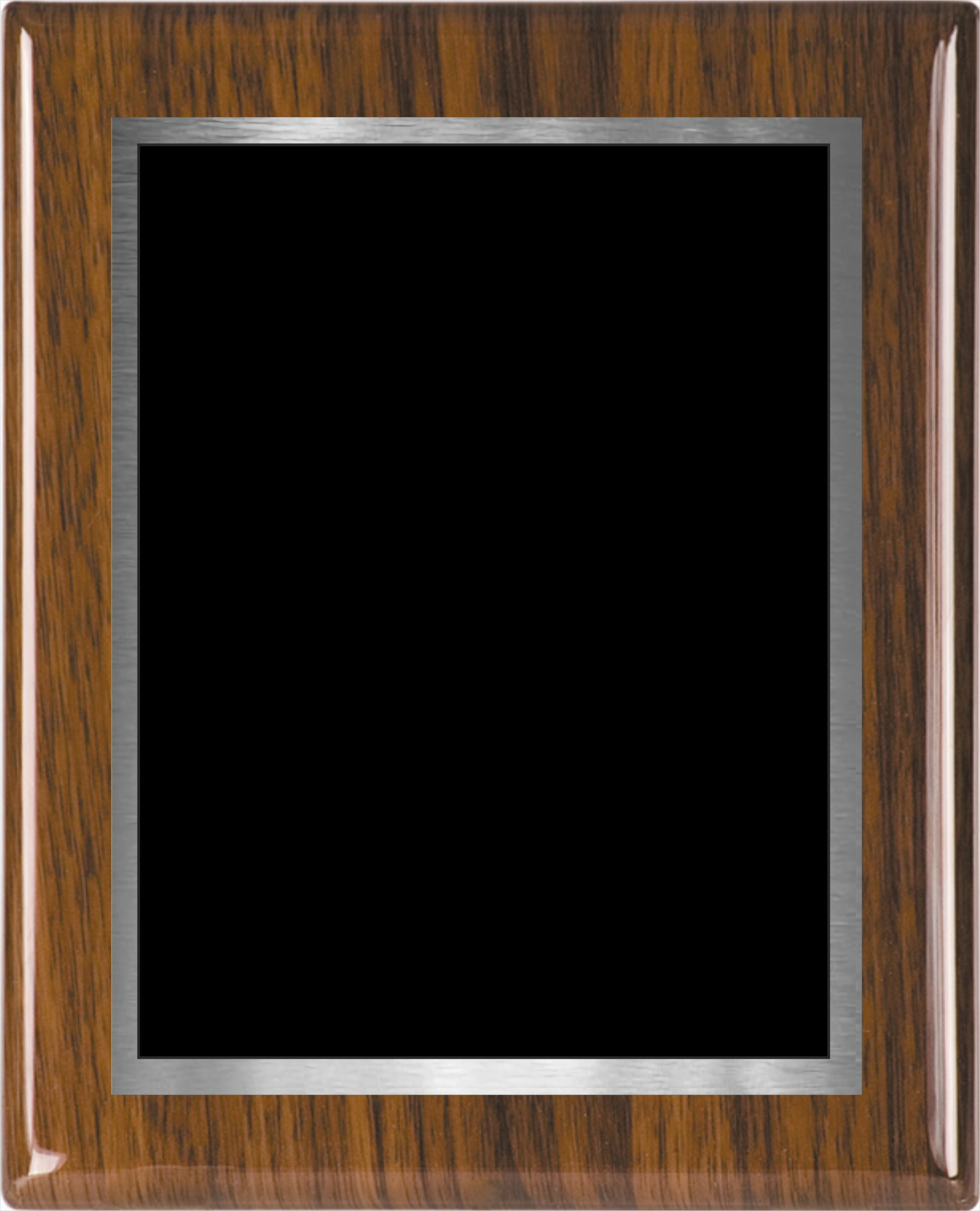 Walnut Piano Wood Plaque w/Choice of Double Engraved Plate 5