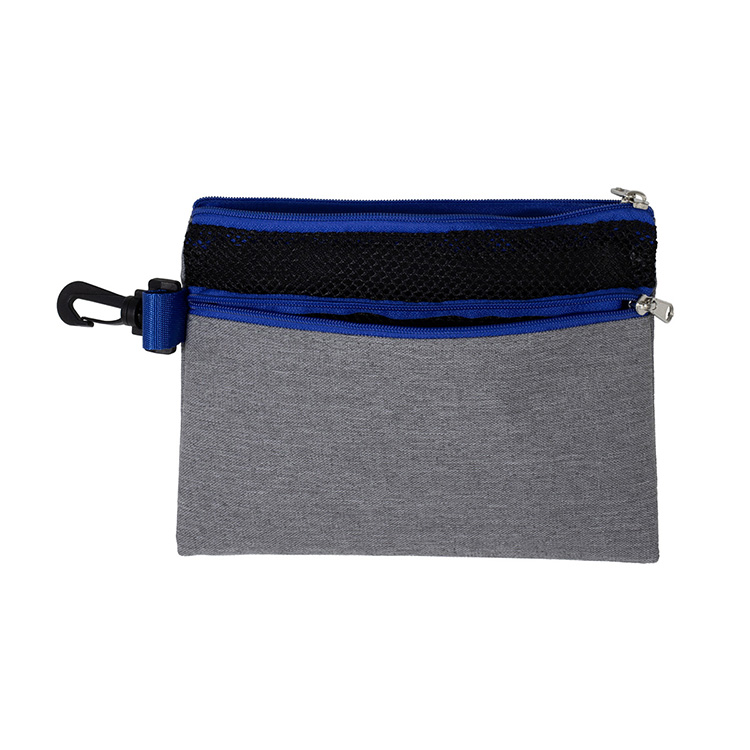 7" W x 5" H "SANTORINI" Mesh Zipper Pouch 16