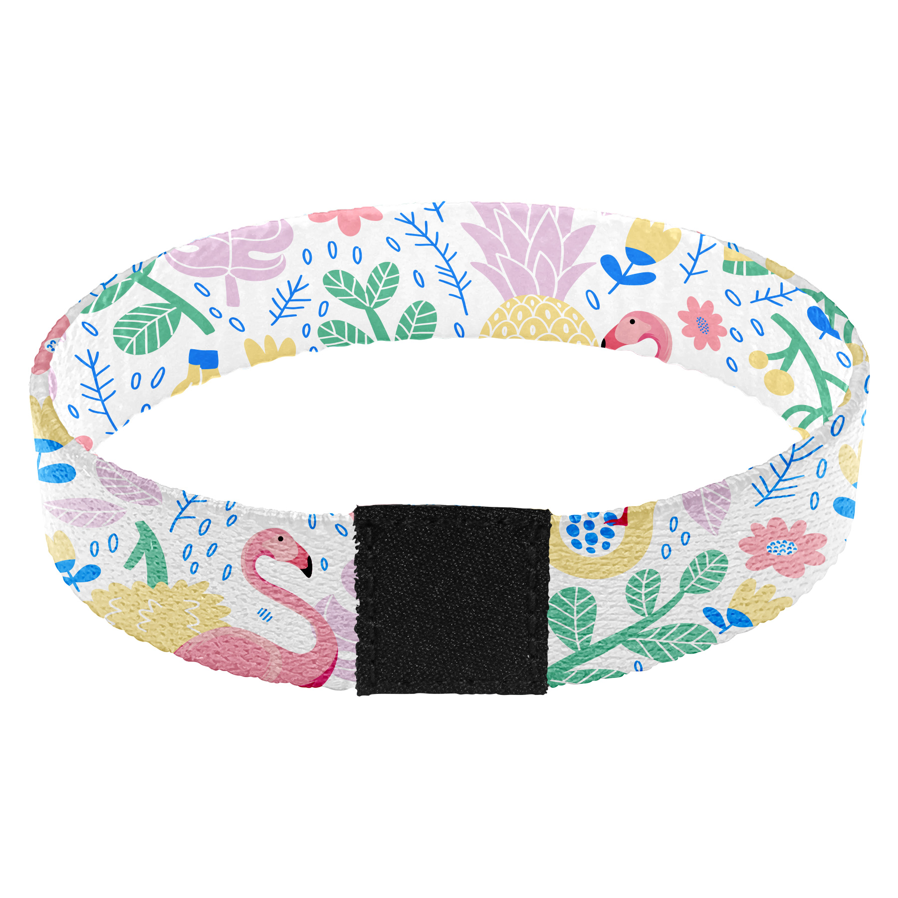 5/8'' Sublimation Elastic Polyester Wristband With Woven Label 6