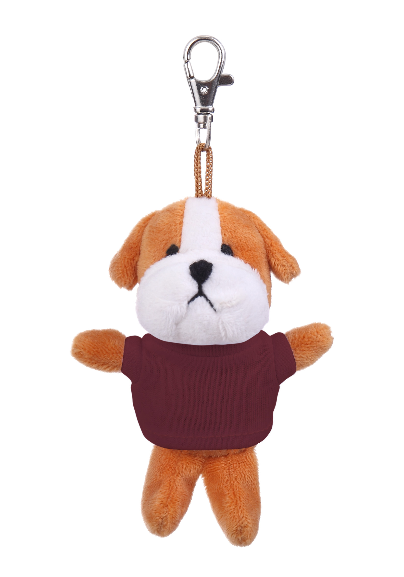Soft Plush Bulldog Keychain with Tee 7