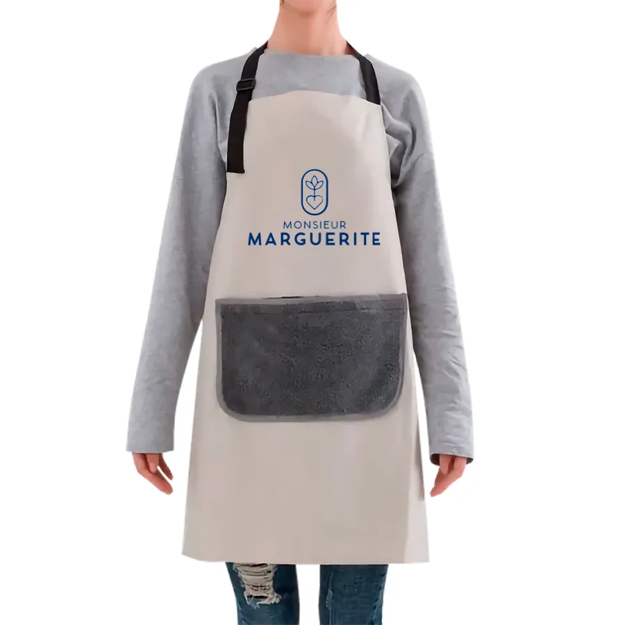 Floral Apron with Hand Wiping Pocket 2