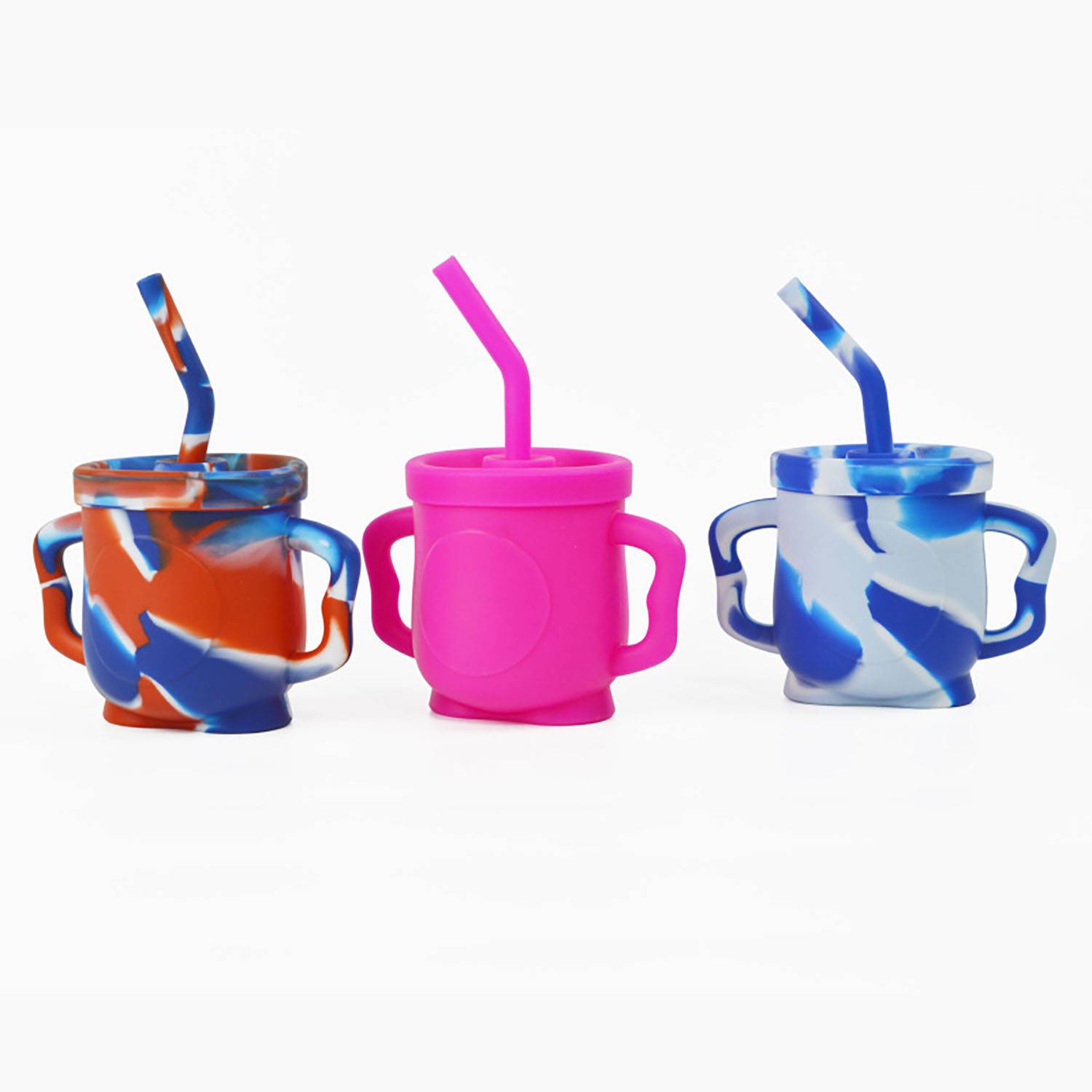 Children's Silicone Drinking Cup with Dust-proof Lid 6