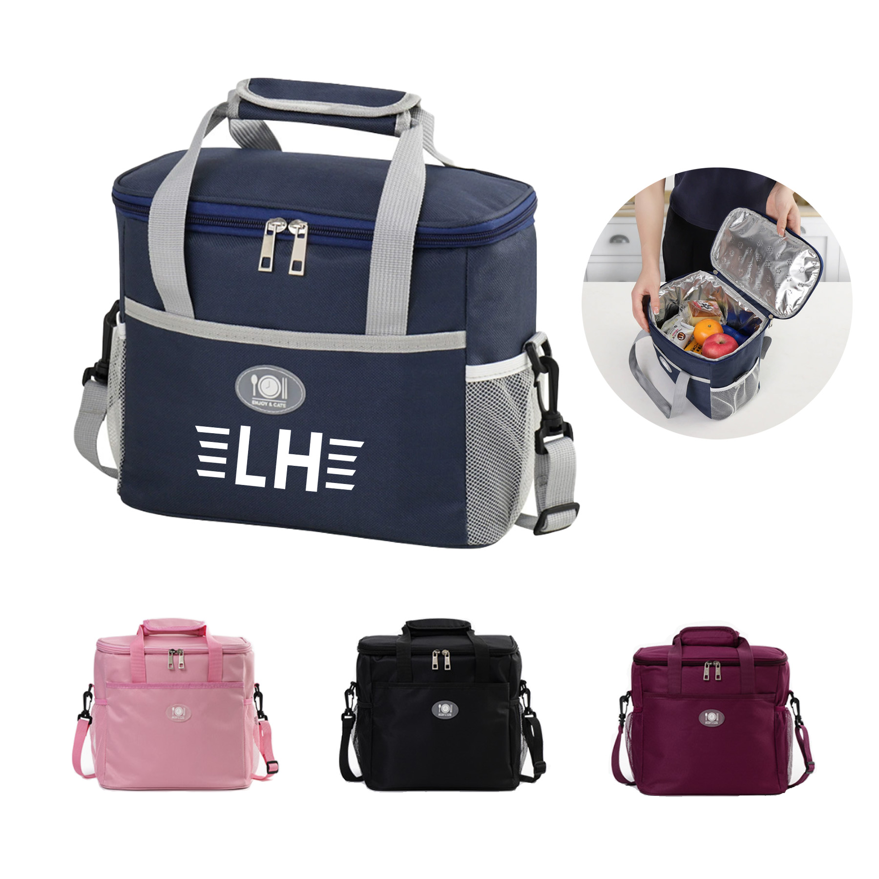 Thick Aluminum Foil Insulated Lunch Bag 2