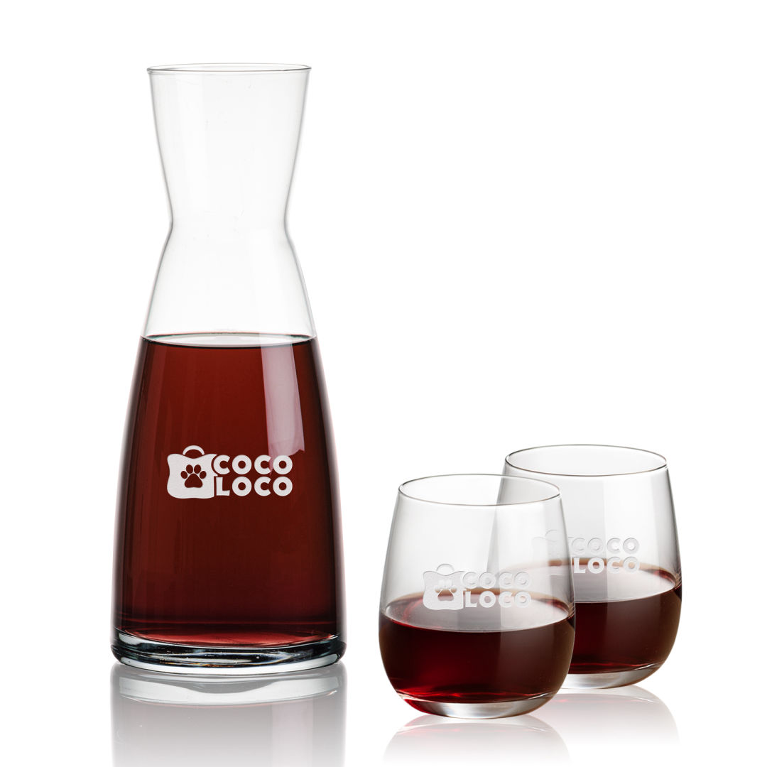 Winchester Carafe & Crestview Stemless 7