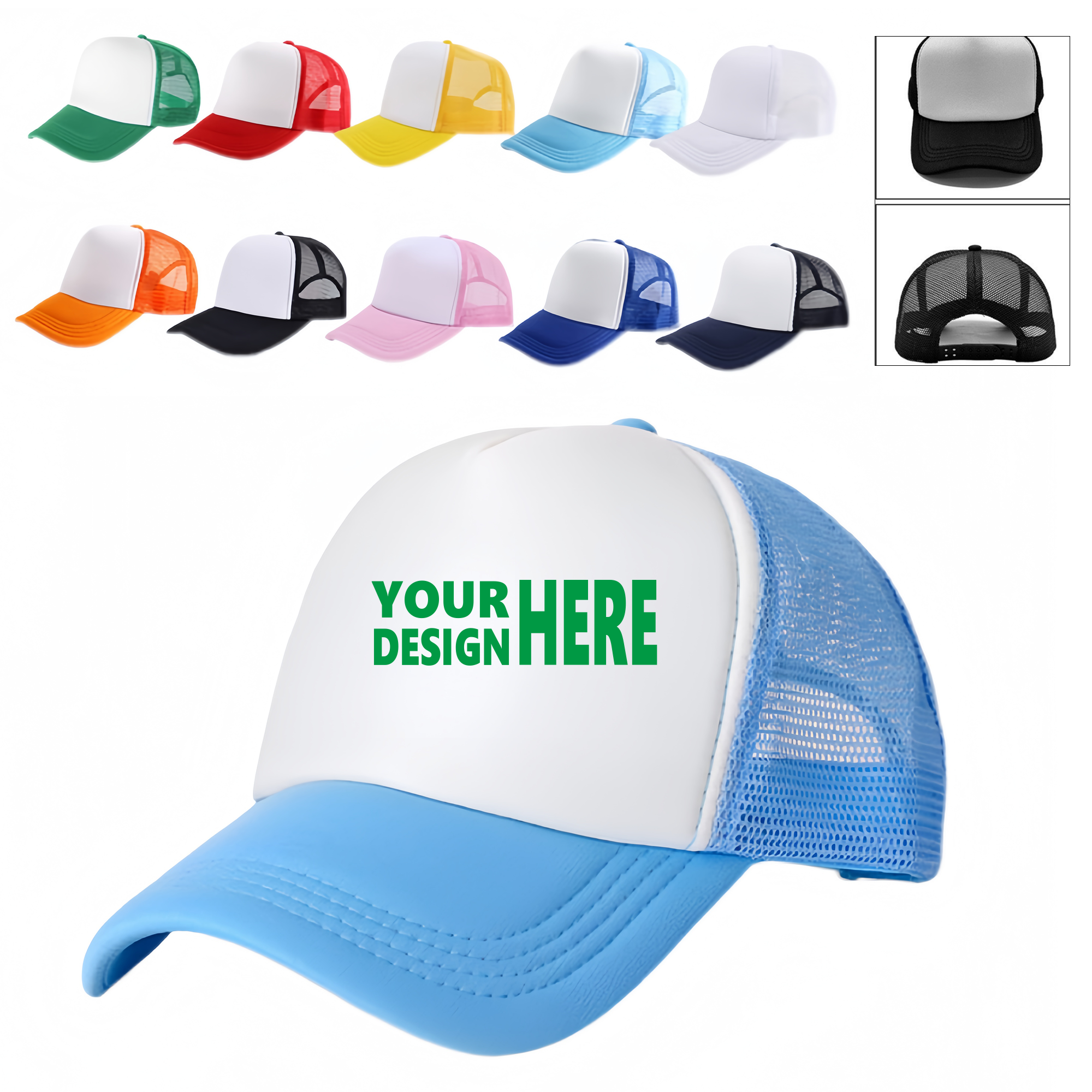 Breathable Mesh Snapback Hat 2