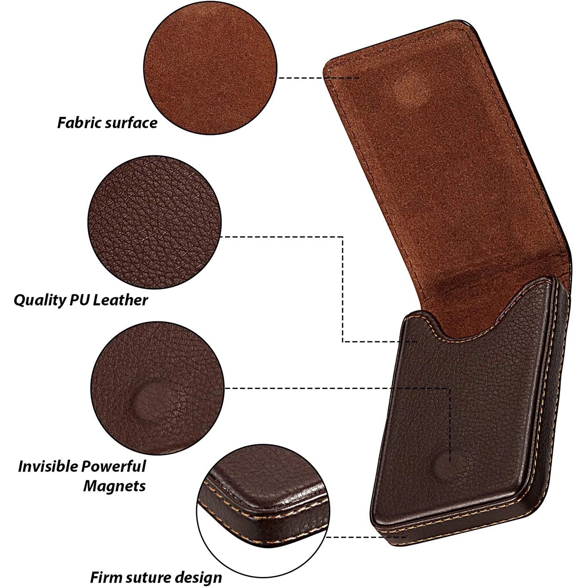 Vertical Version PU Leather Business Card Case 5