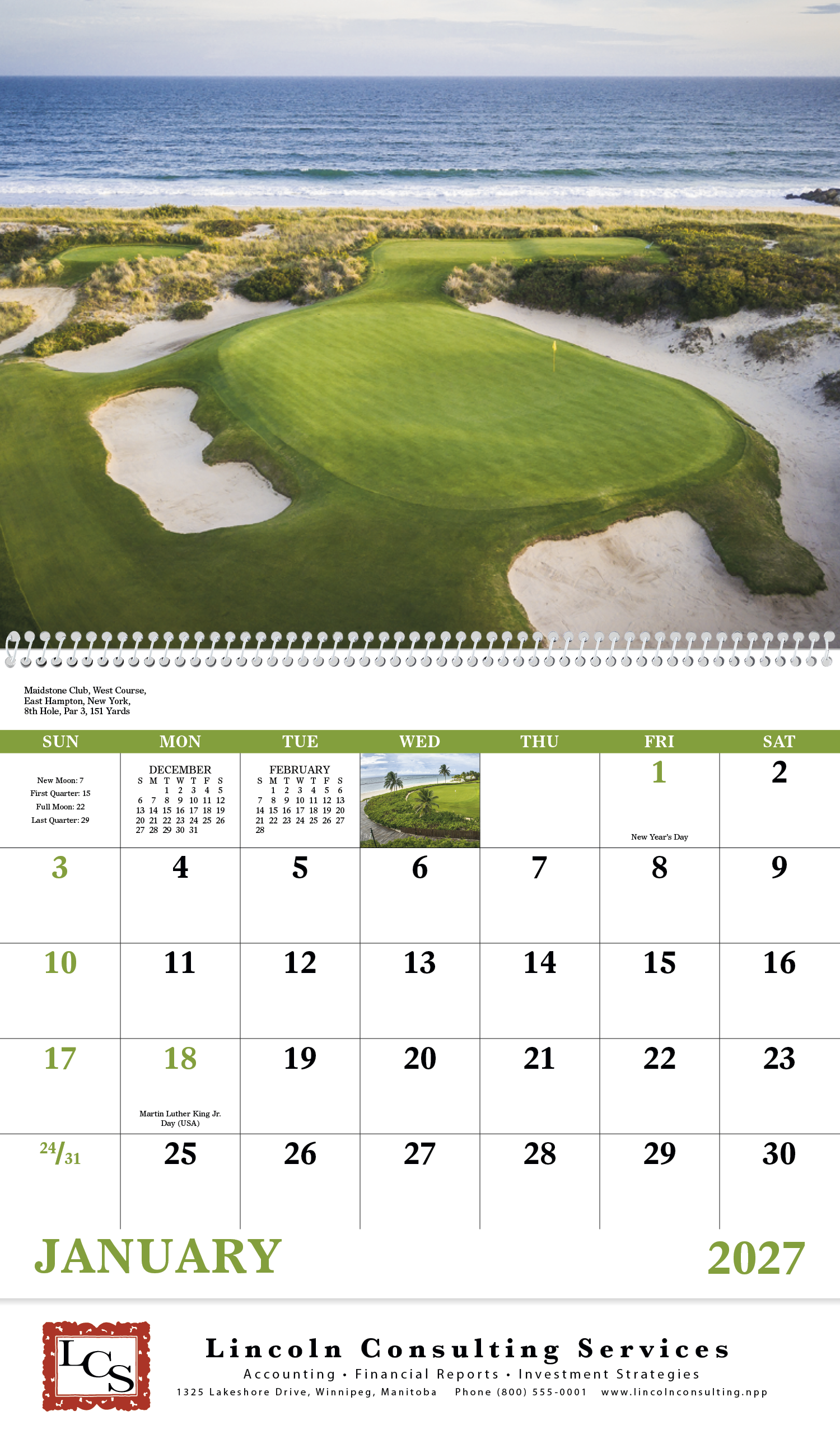 Good Value™ Fairways & Greens - Spiral Calendar 32