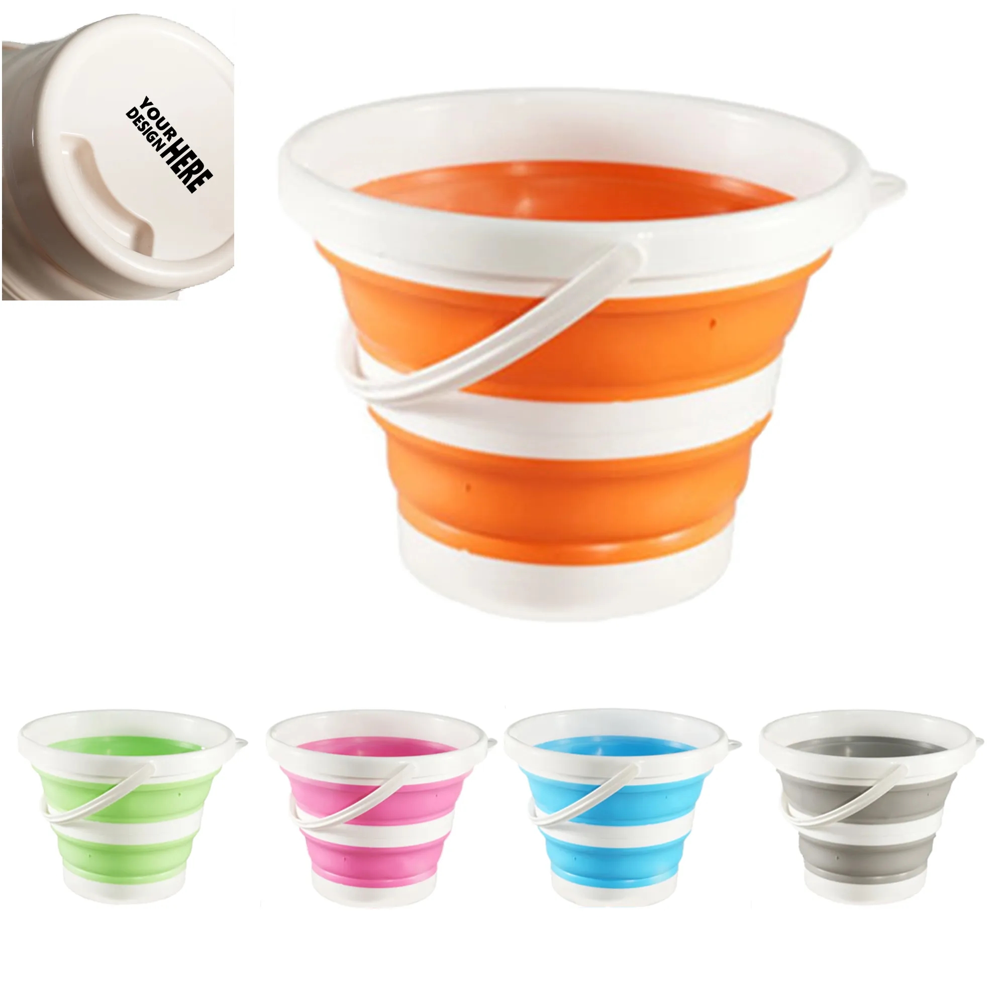 Portable Collapsible TPR Water Bucket 4