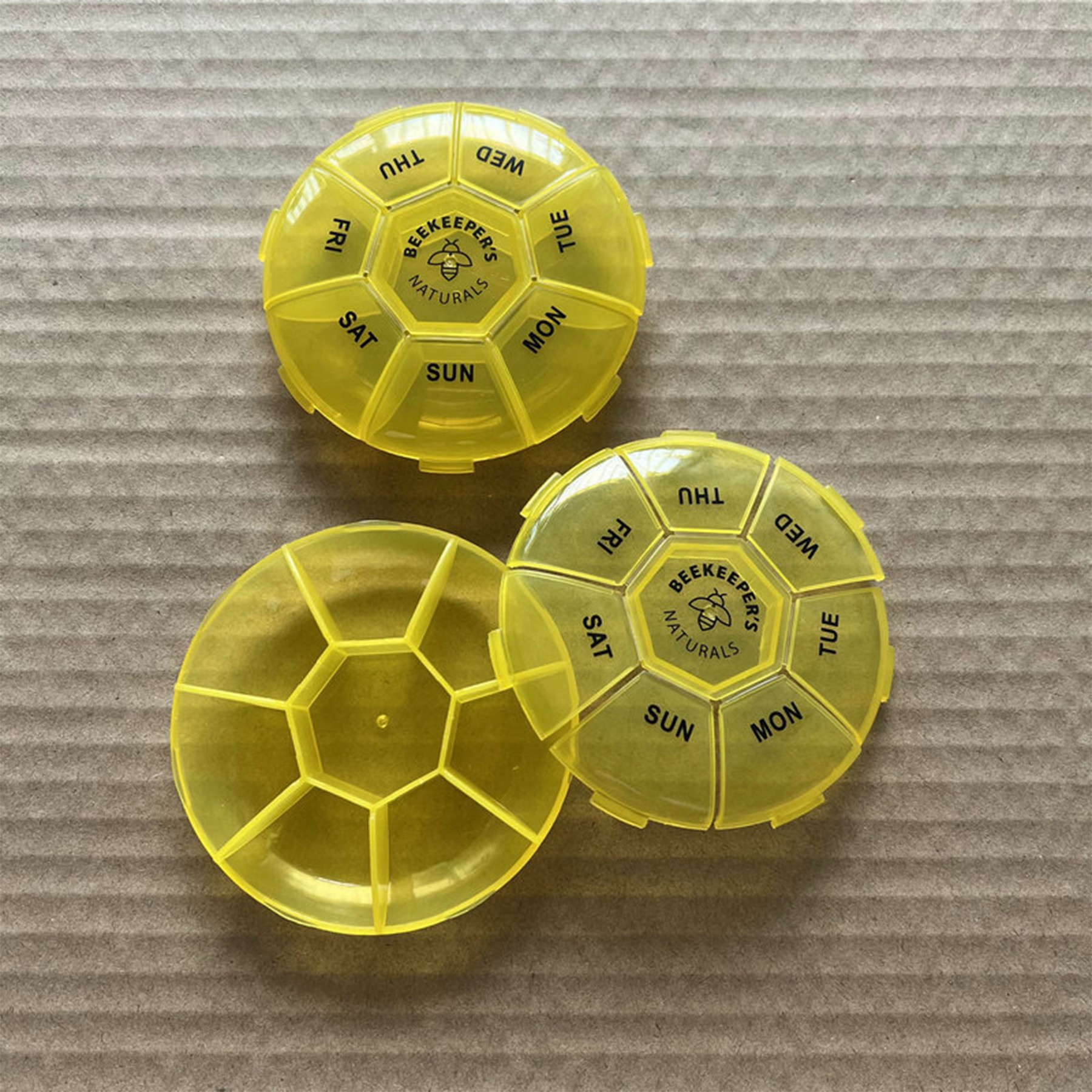 Round Travel Weekly Pill Box 3