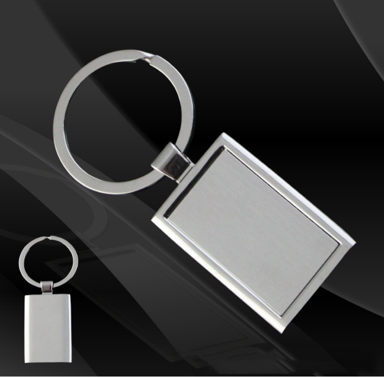 Rectangular Metal Keychain 3