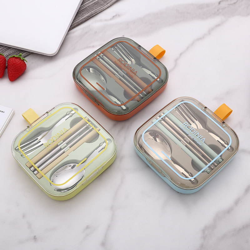Stainless Steel Folding Pocket Cutlery Set 3