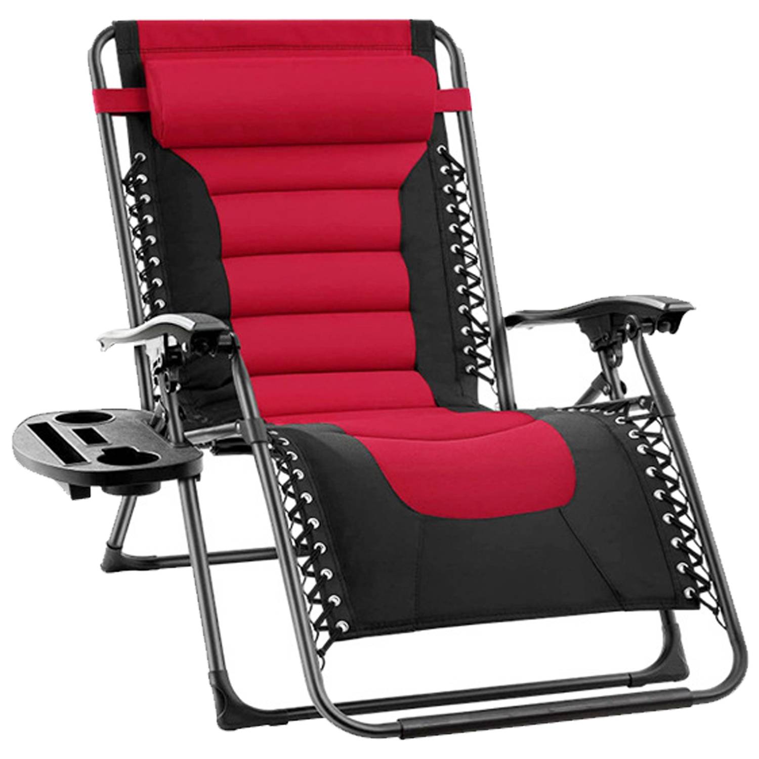 Adjustable Zero Gravity Folding Lounge Chair w/ Cup Holder 3
