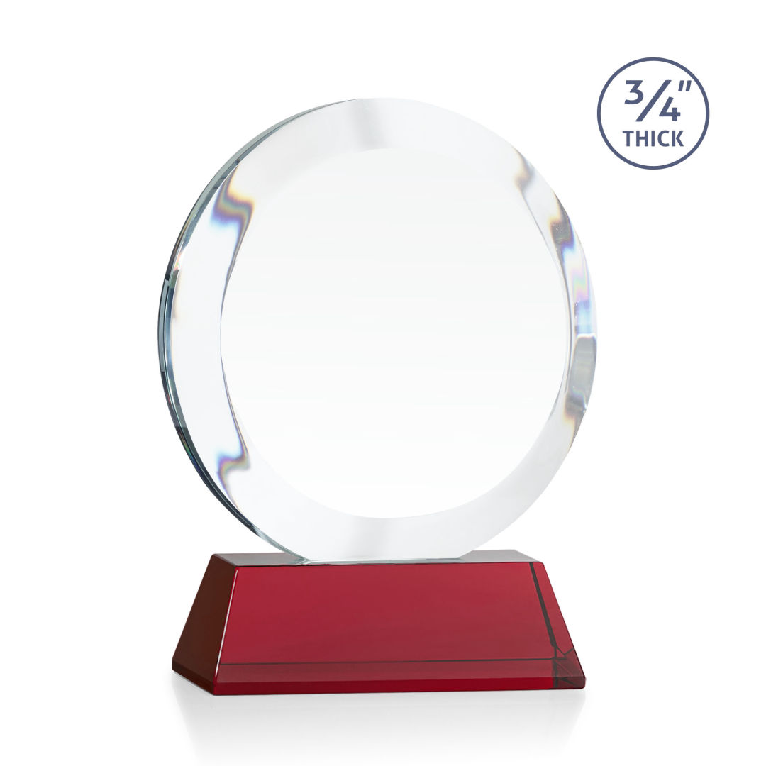 Gibralter VividPrint™ Award on Newhaven Base - Red 5