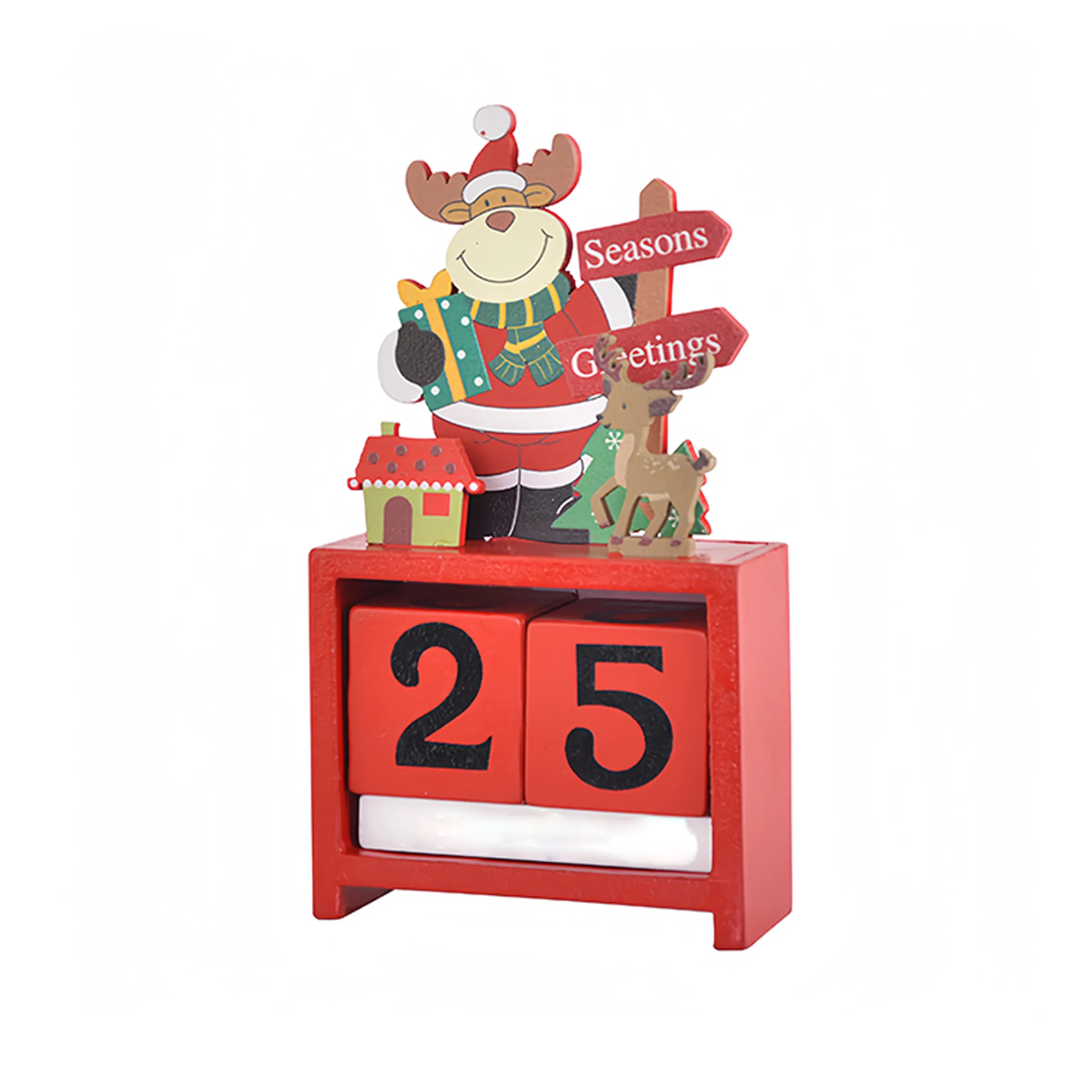 Wood Christmas Decorations, Wooden Calendar Ornaments 3