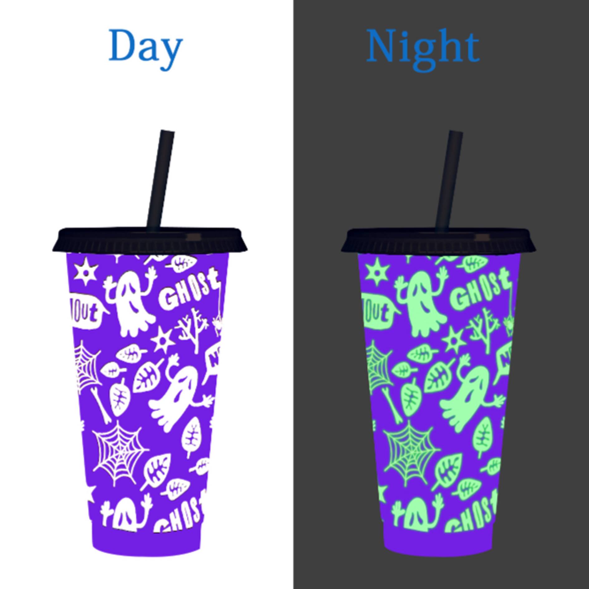 24oz. Halloween Luminous Cup With Straw And Lid 4