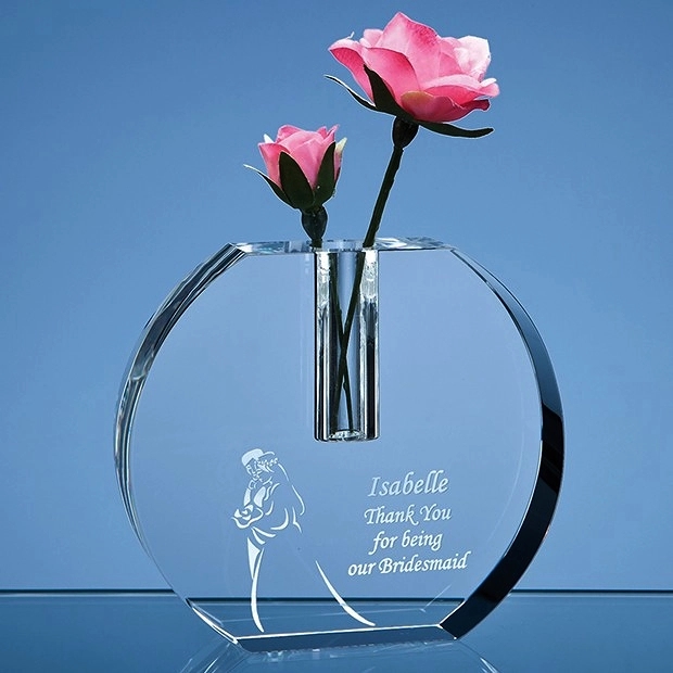 Custom Round Crystal Bud Vase 3