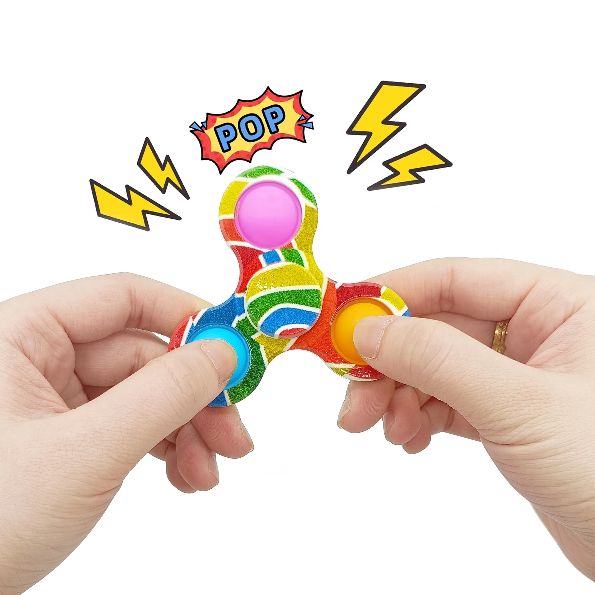 Finger spinning top toy for venting and relieving stress 2