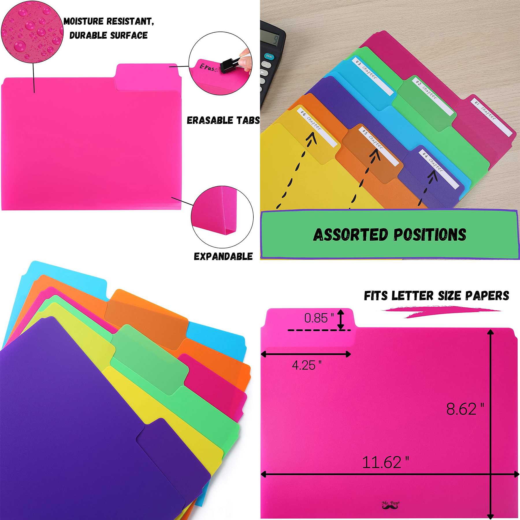 6 Pack Poly File Folder 2