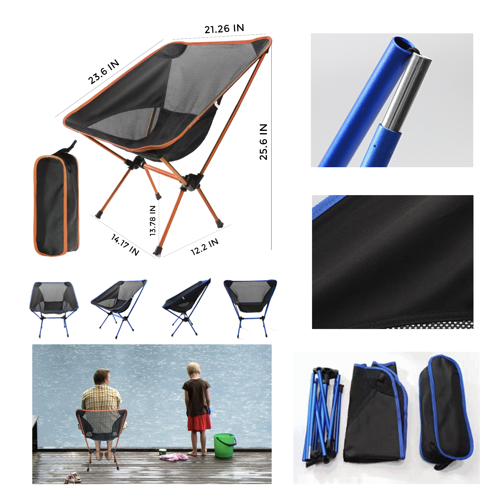 MOQ 10 PCS Versatile Outdoor Folding Chair 2
