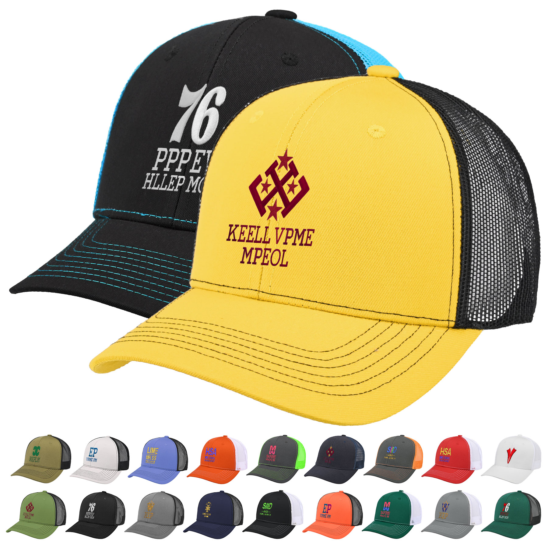 Premium 6-Panel Embroidery Trucker Cap With Plastic Snapback Clousure 20