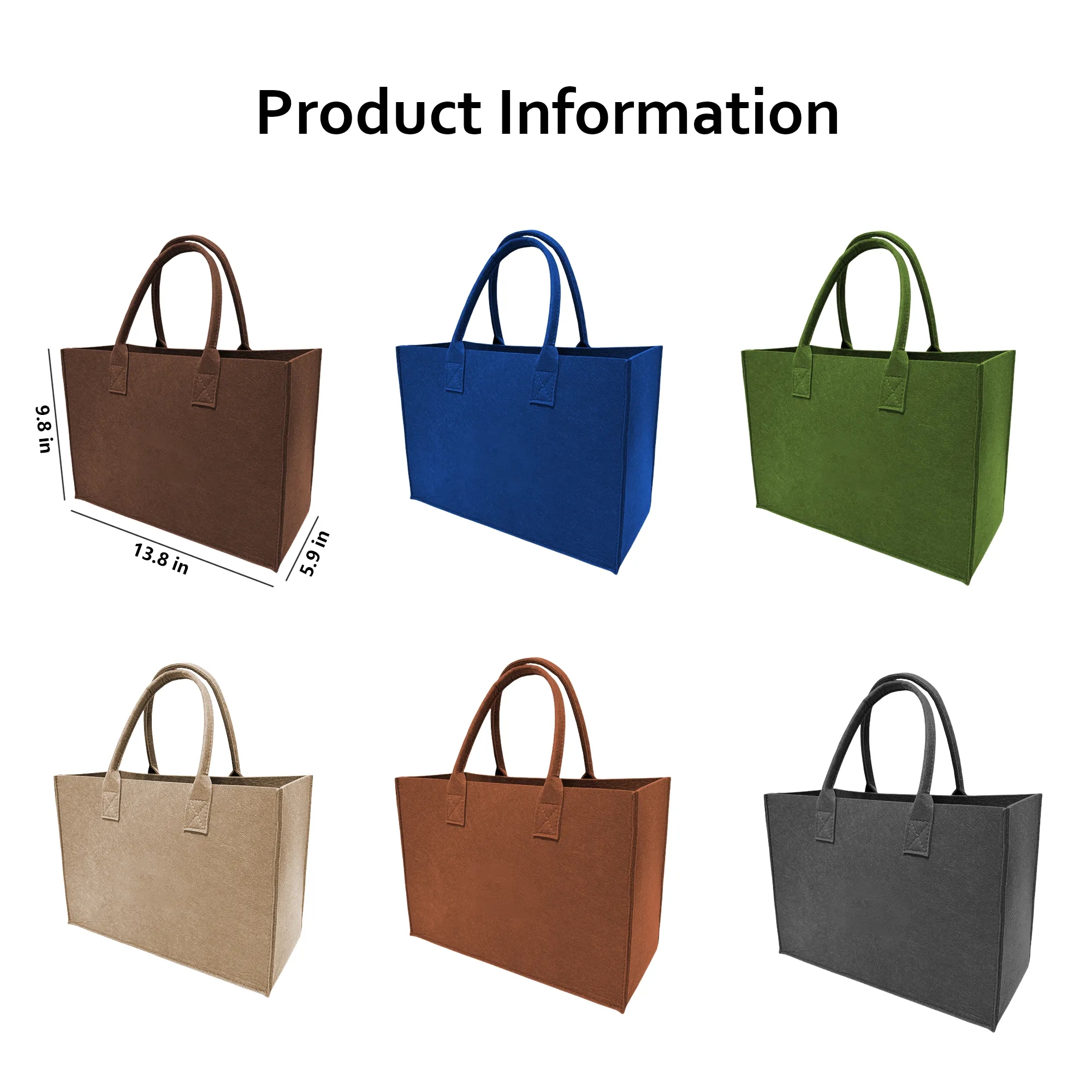 Large Capacity Felt Tote Bag 1