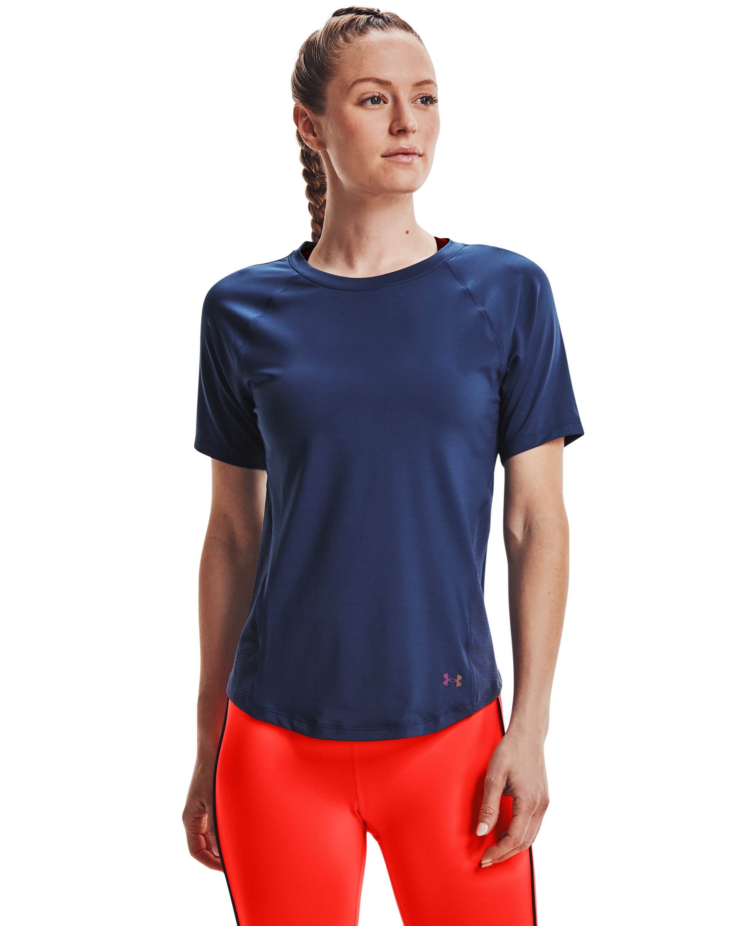 Women's UA RUSH HeatGear Mesh Short Sleeve  2
