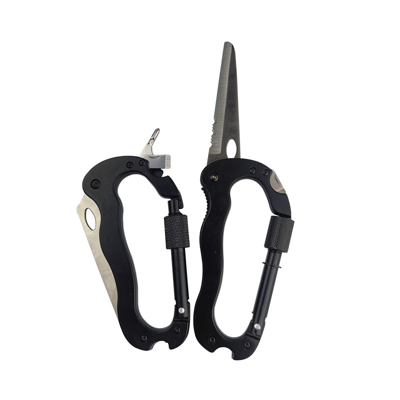 Multifunctional Carabiner with Opener Folding Knife 1