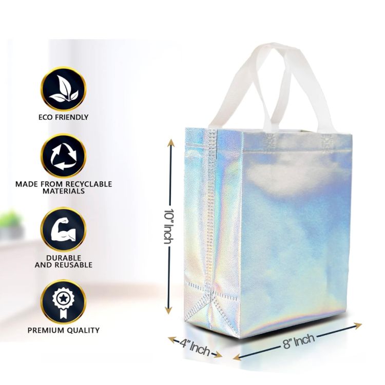 Iridescent Gift Bags  8x4x10 4
