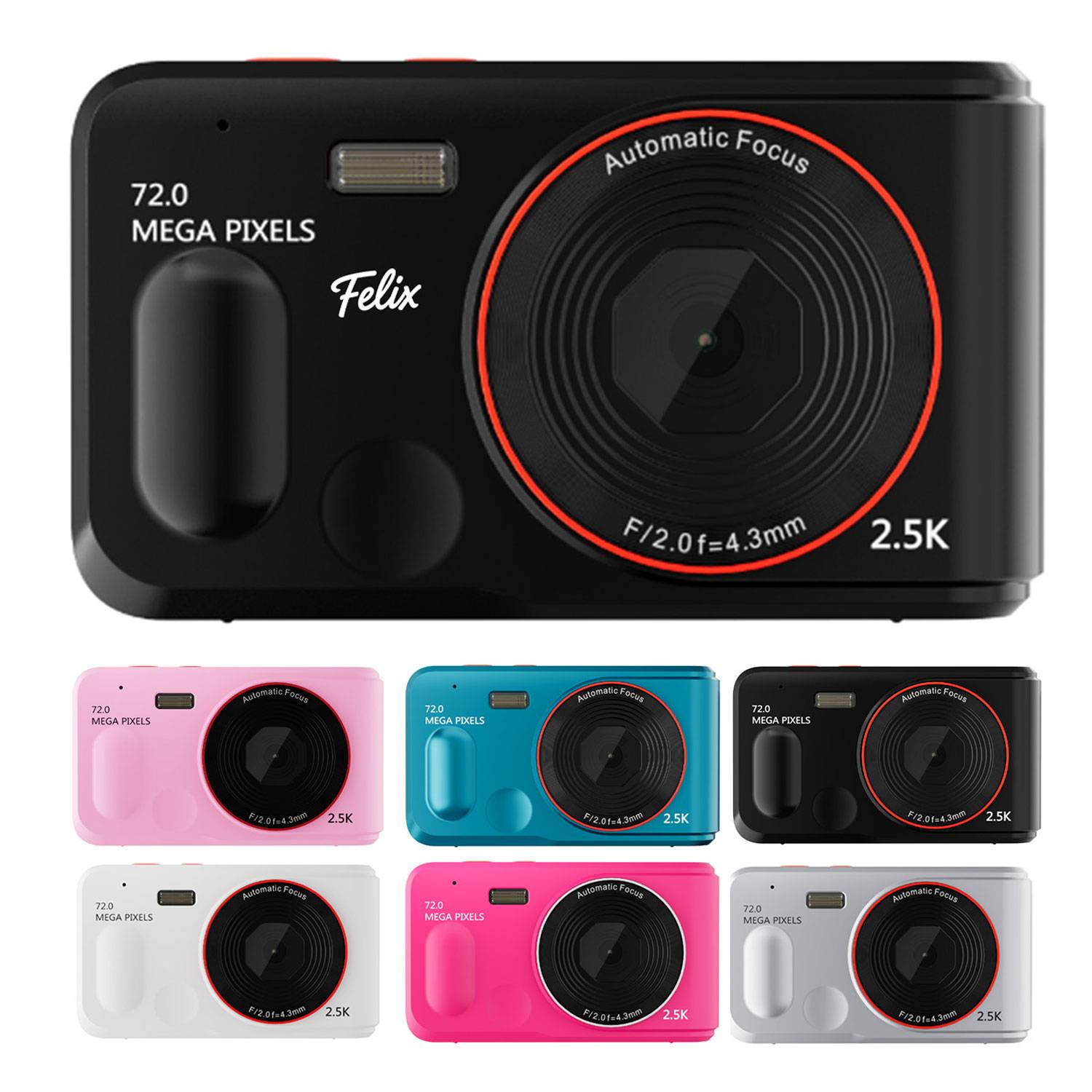 Portable 72MP Digital Camera - Pocket-Sized & Easy to Use