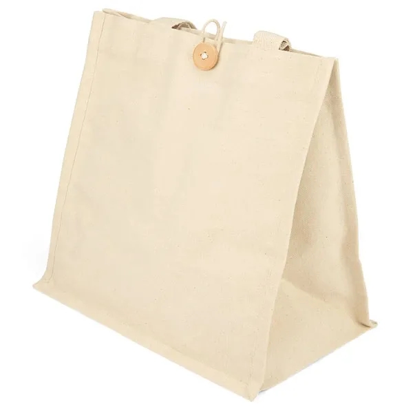 Cotton Tote with Button Closure, custom tote bag with logo imprint 4