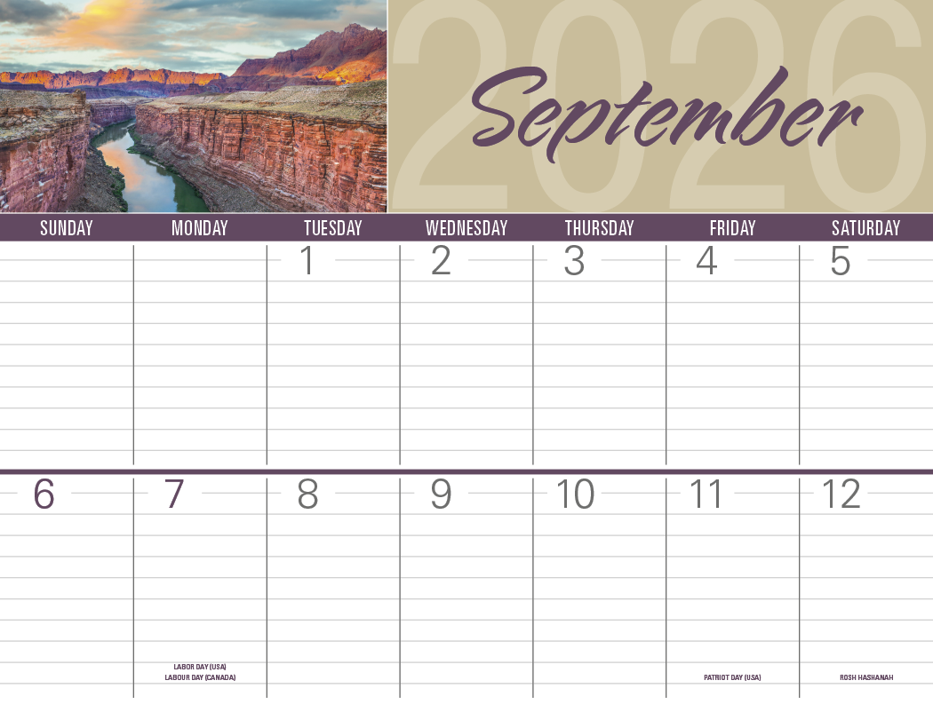 Triumph® Calendars Scenes of America Big Block Memo Calendar 9