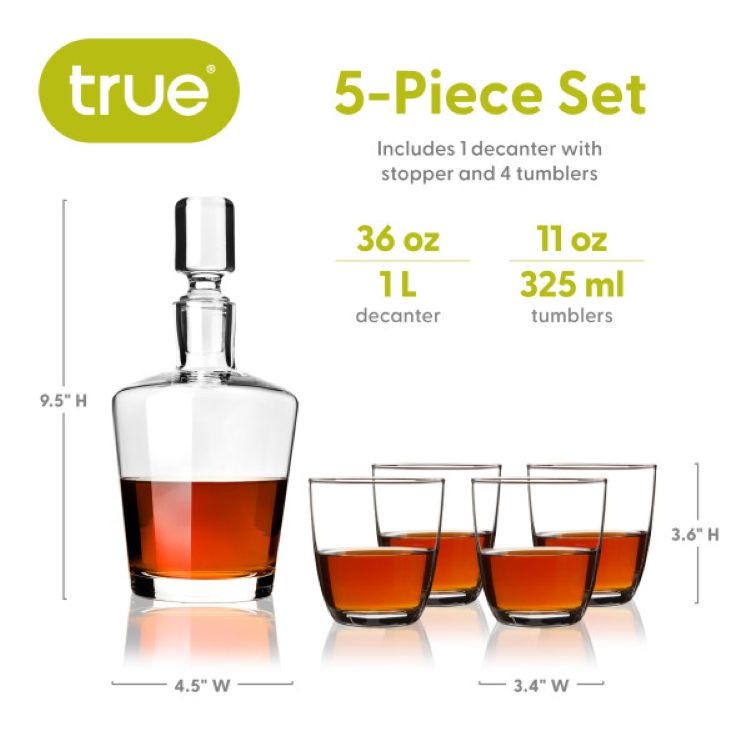 True® Liquor Decanter Gift Set 8