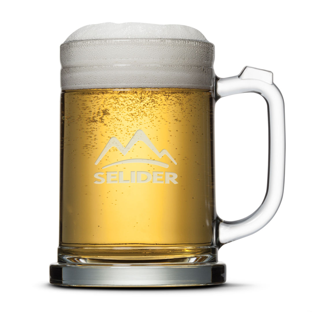 Raleigh Beer Stein - 16oz - Deep Etch
