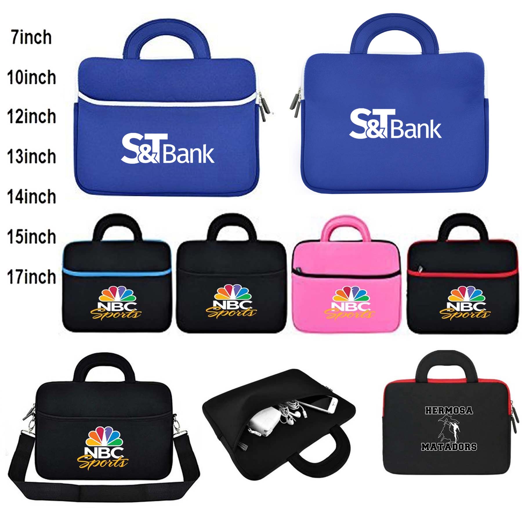Kidder iBank® 15" laptop case with adjustable shoulder strap with handle & pocket 2