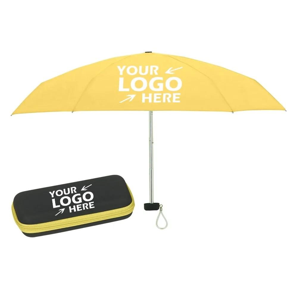 37" Arc Telescopic Folding Travel Umbrella With Eva Case 5