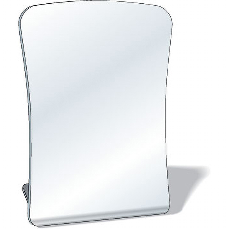 Free-Standing Acrylic Plastic Mirror, 3"x3.9" Curved Sides, Full Colour 2