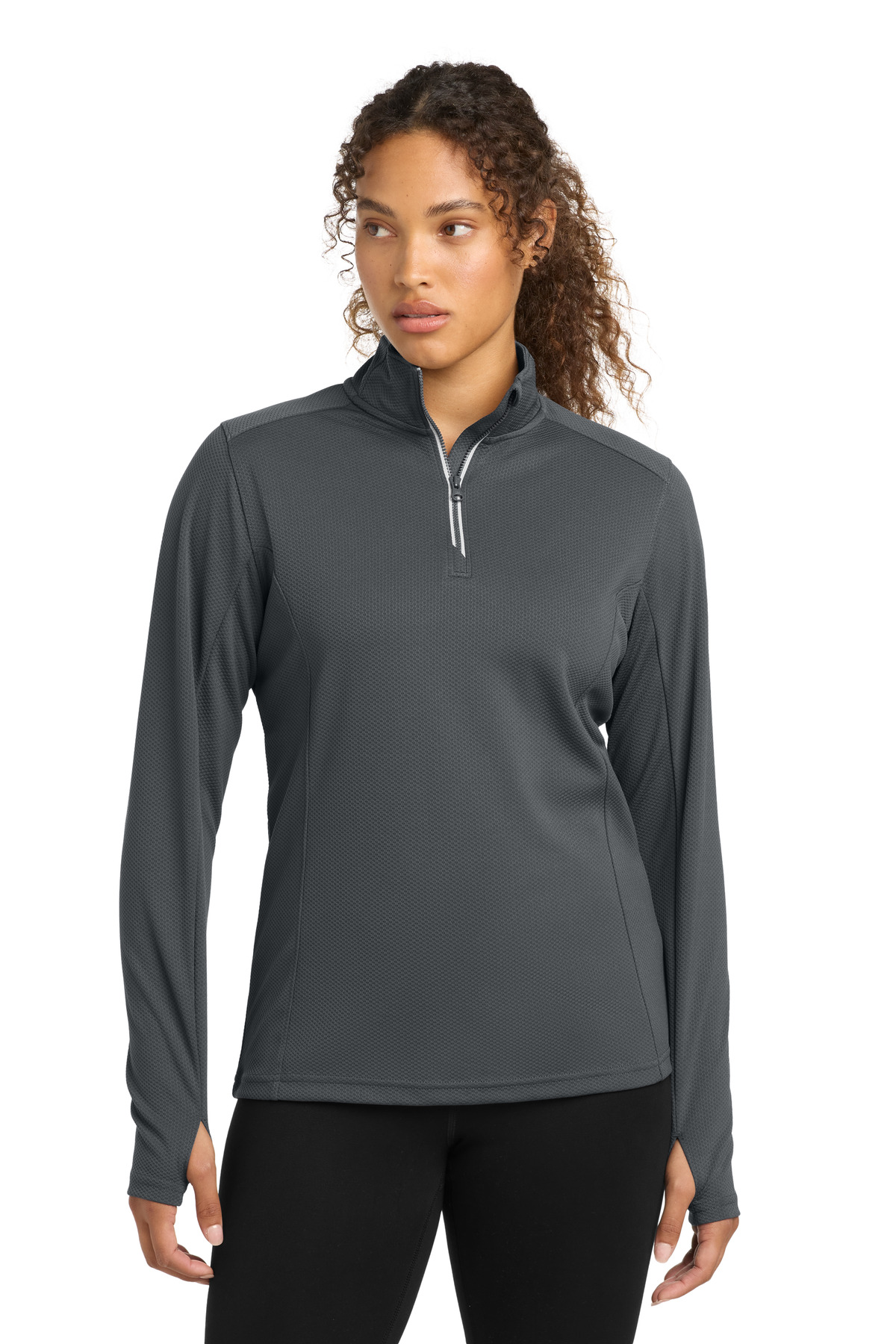 Sport-Tek Women's Sport-Wick Textured 1/4-Zip Pullover. LST860 30