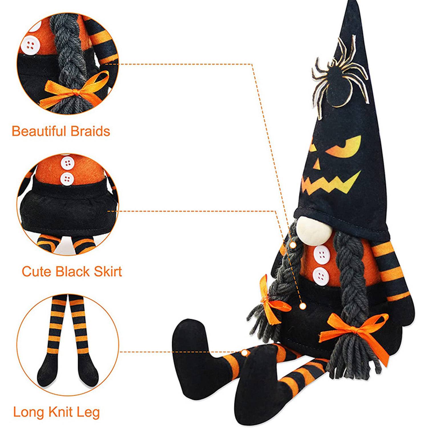 Halloween Home Desktop Plush Faceless Dwarf Decoration 1