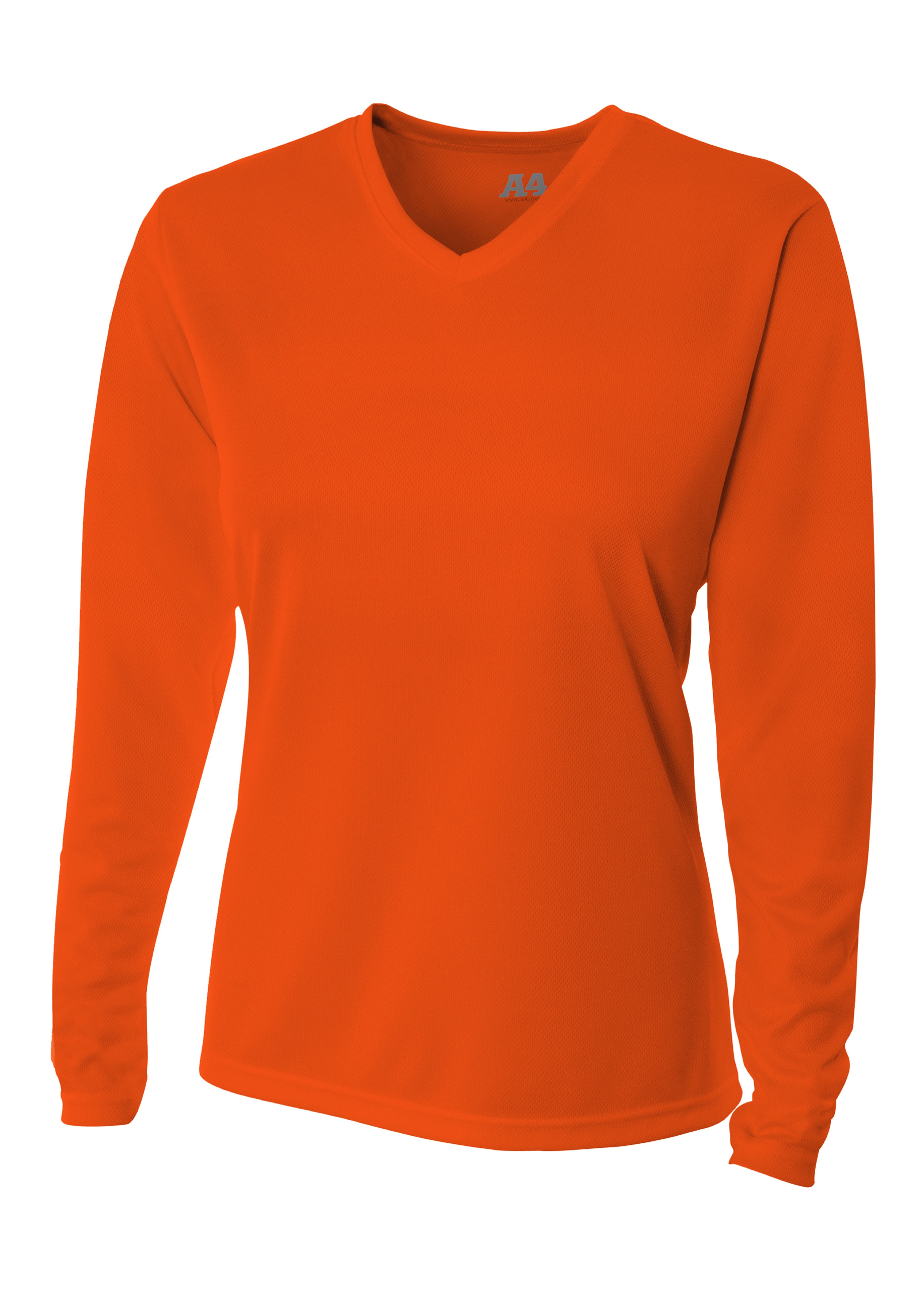 A4 Long Sleeve V-Neck Bird's Eye Mesh Tee 7