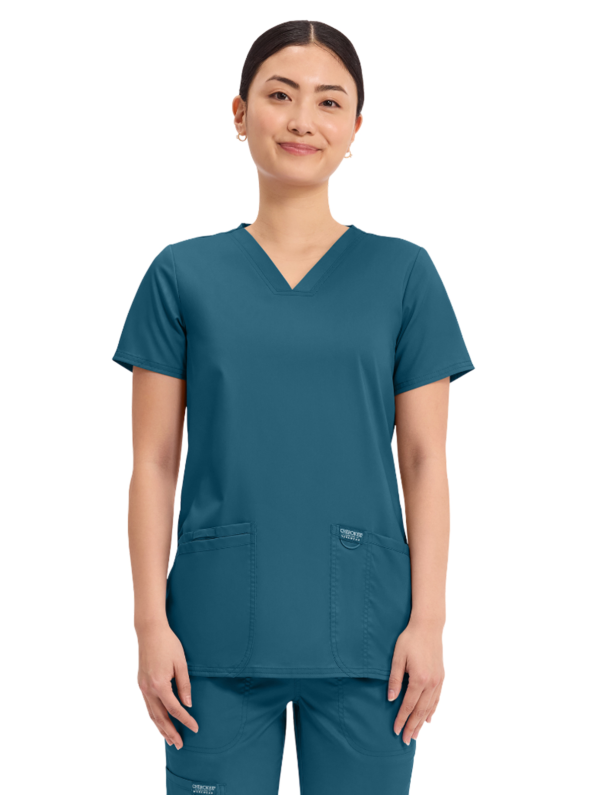 Cherokee - Workwear Revolution - Women's 3-Pocket V-Neck Top 53