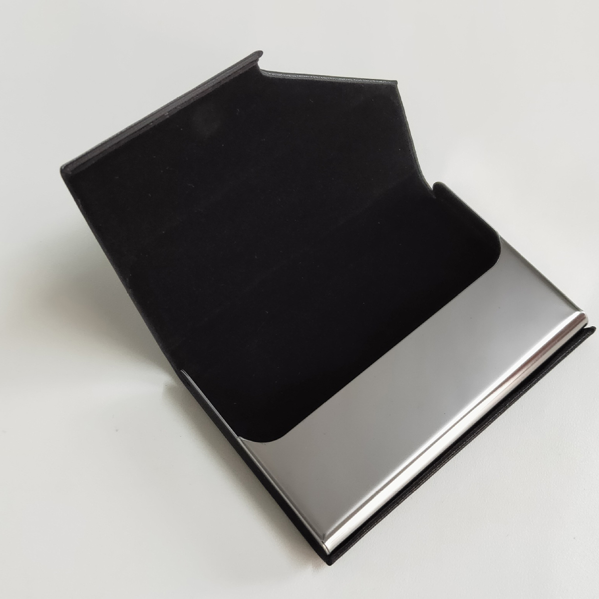 Business Stainless Steel Business Card Box PU Material 4