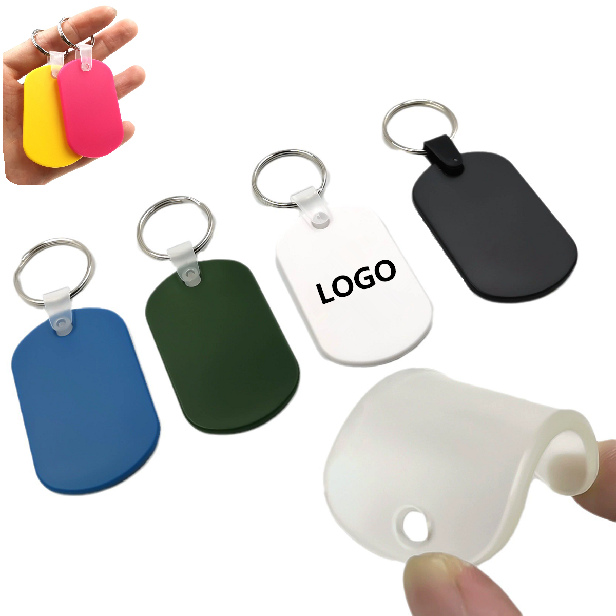 Custom Oval Soft PVC Keychain / Pet Tags 1