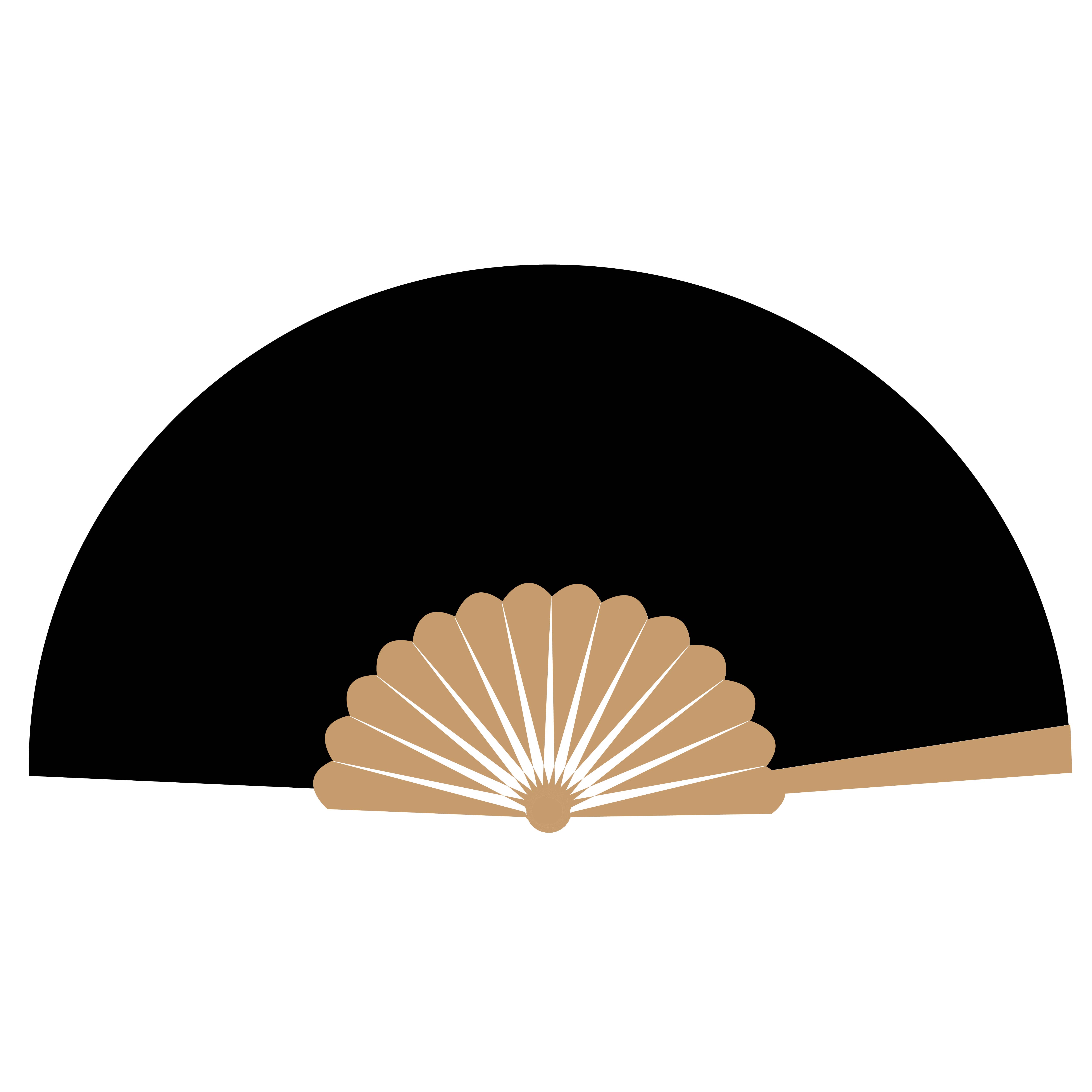 Fancy Bamboo Hand Fan - Full Color 22
