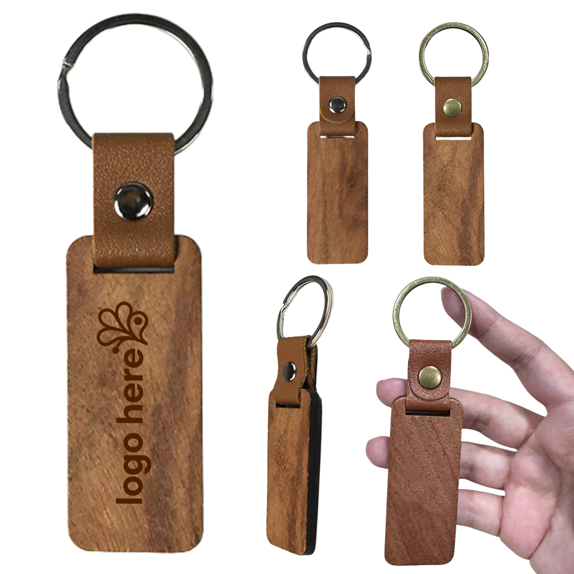 Classic Retro Wooden Keychain 2