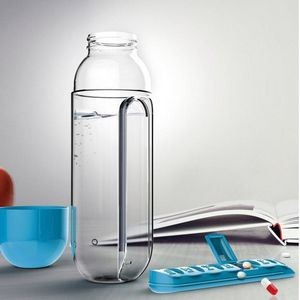 600ml Plastic Round Water Bottle With Detachable Pill Box 8
