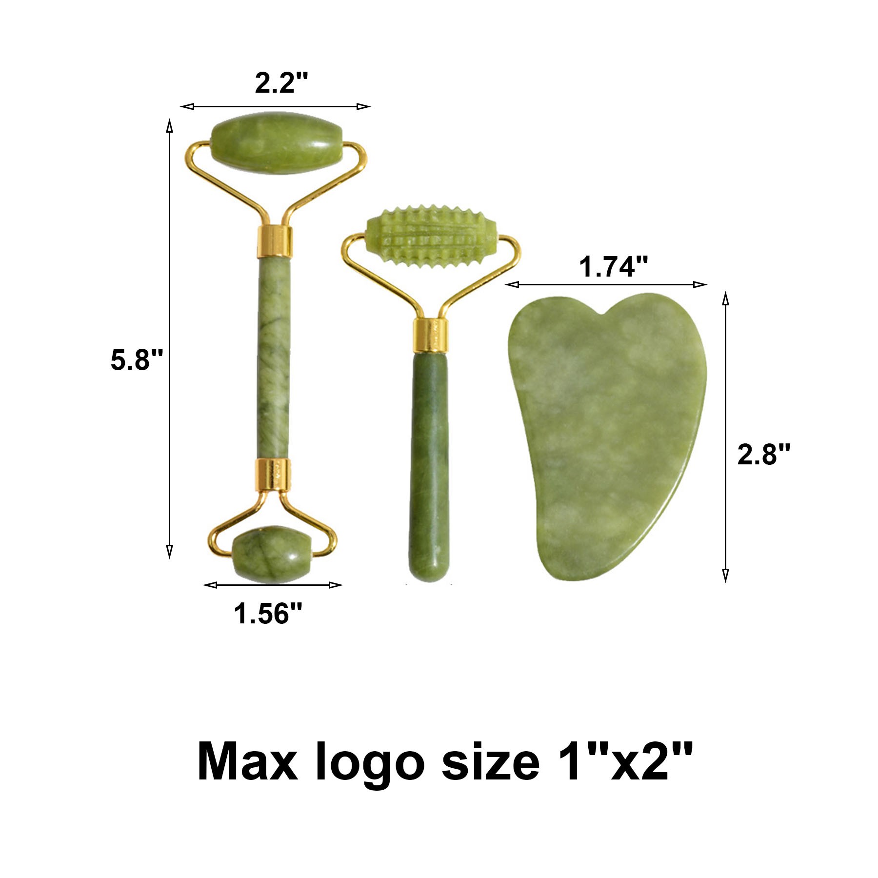 Gua Sha & Jade Roller for Face Set 1