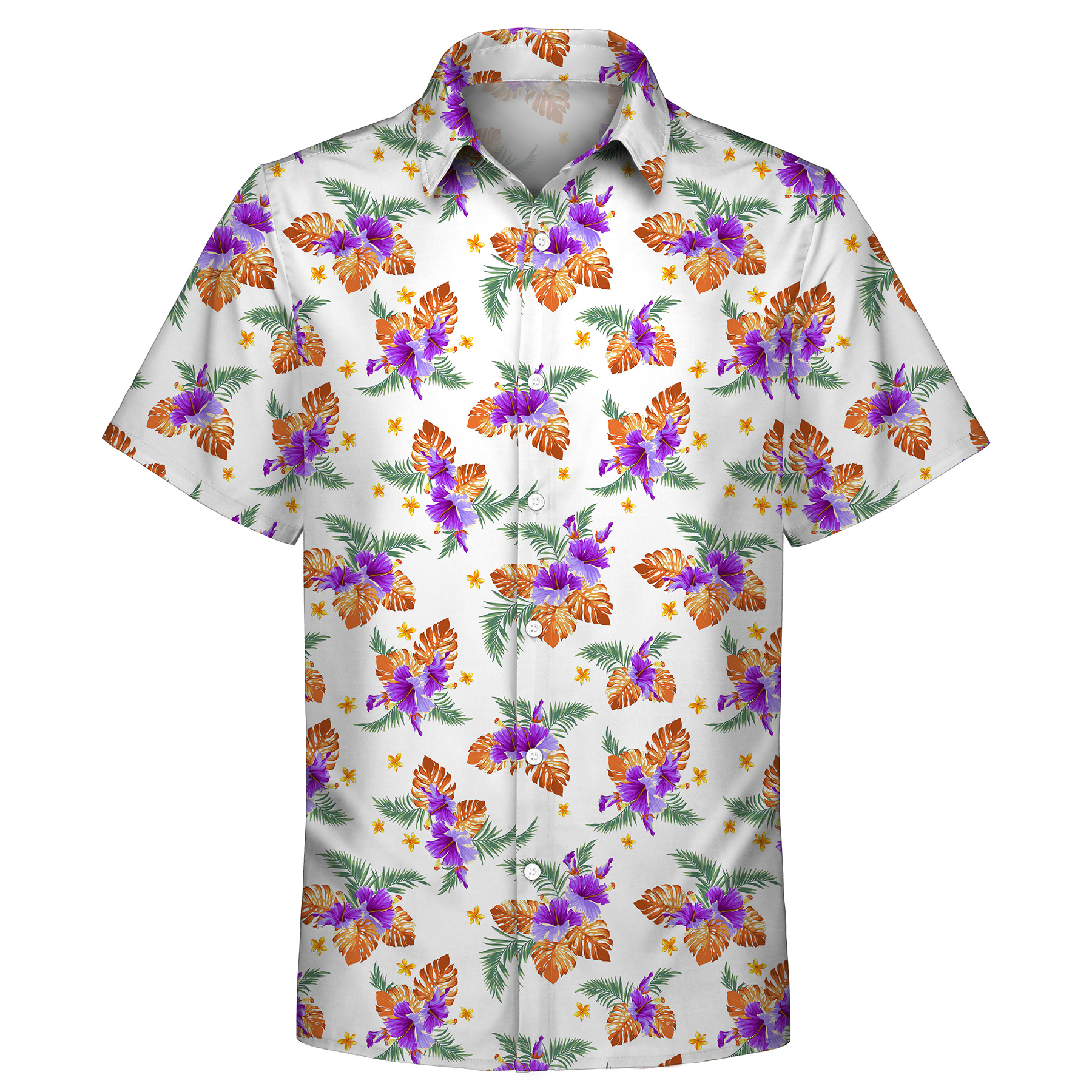 135gsm Custom Dye Sublimation Hawaiian Shirt-UPF 50+ 2